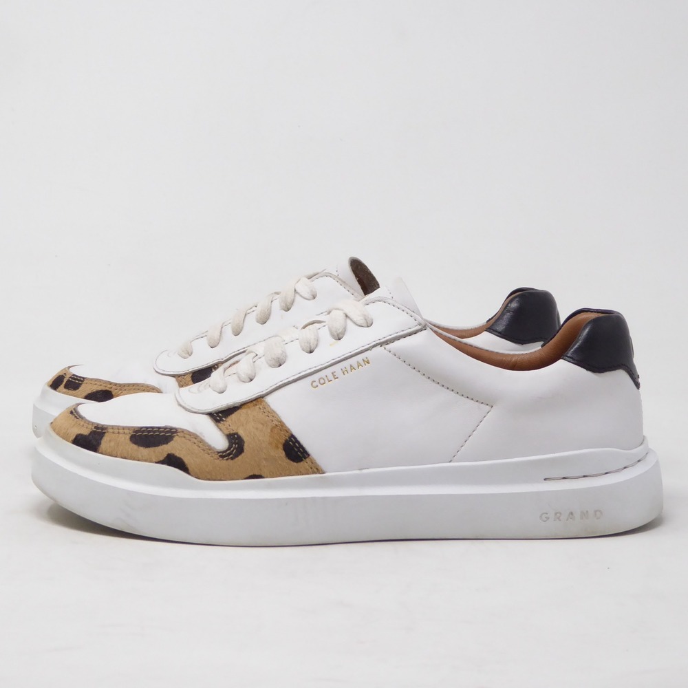Cole Haan Womens Grandpro Rally Court Sneakers White Leopard Print Size 7B - Picture 6 of 11